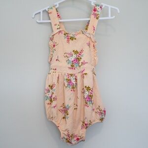 Garden Floral Ruffle Bamboo Bubble - Angel Dear 3-6m